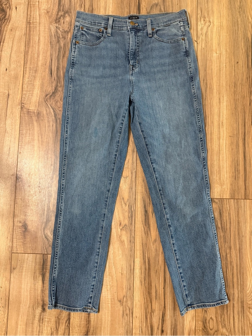 J. Crew Straight-Leg Jeans in Light Blue Denim